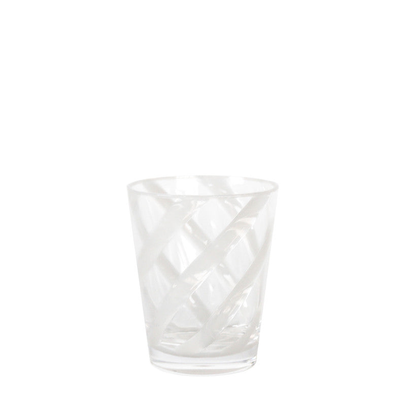 Verre SPIRALE BLANC TRANSPARENT