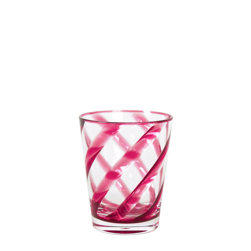 Verre SPIRALE FRAMBOISE TRANSPARENT