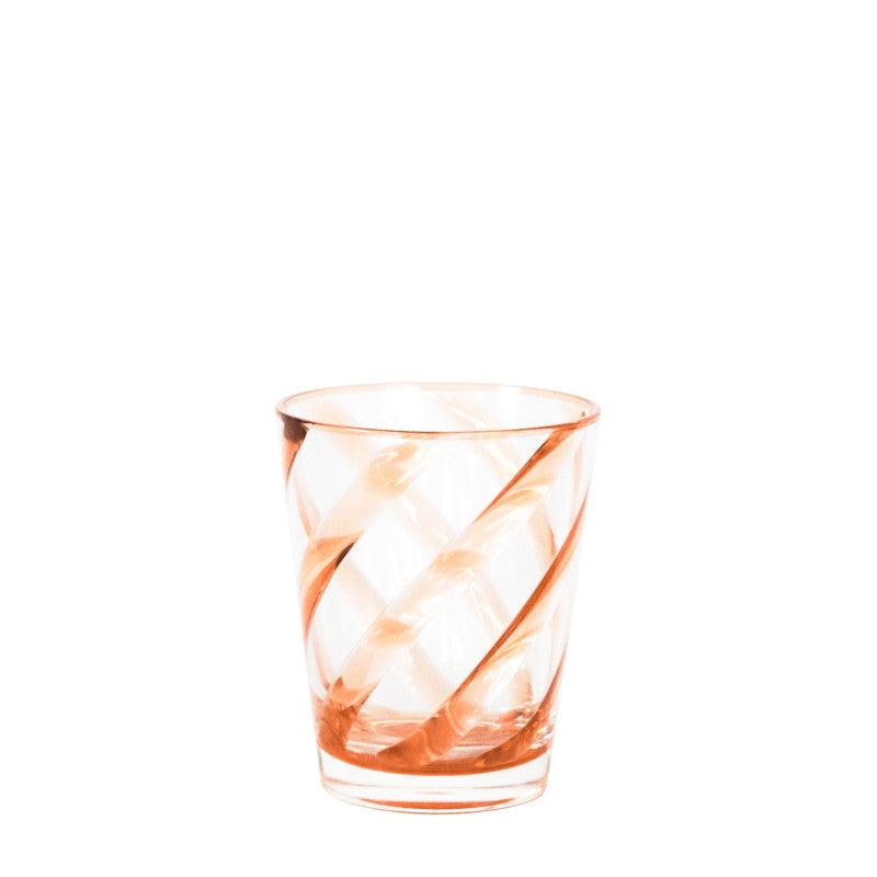 Verre SPIRALE ORANGE TRANSPARENT