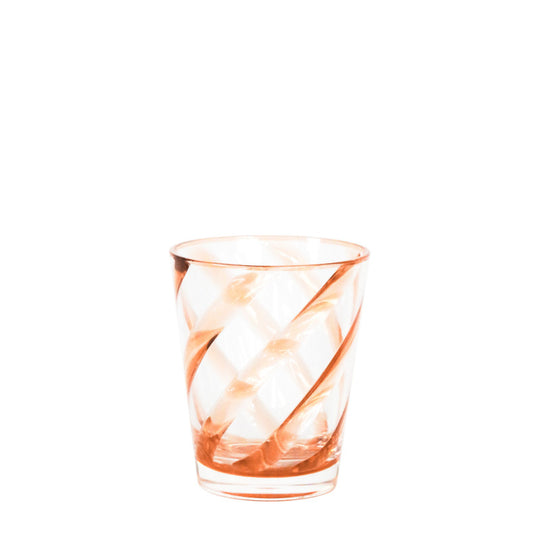 Verre SPIRALE ORANGE TRANSPARENT