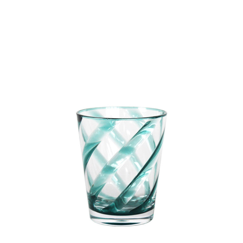 Verre SPIRALE TURQUOISE TRANSPARENT