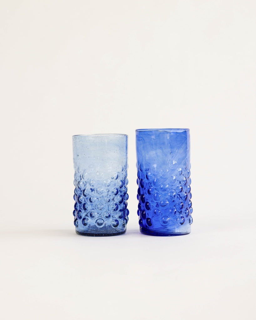 Verres BULLES BLEU