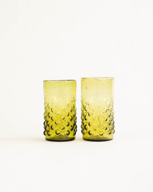 Verres BULLES OLIVE