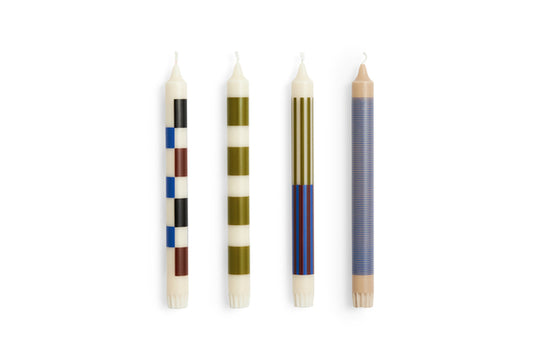 Set de 4 bougies graphiques