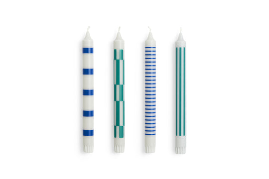 Set de 4 bougies graphiques