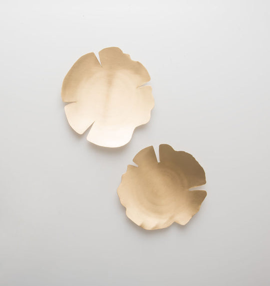 Set de 2 Coupelles Feuilles Dorées