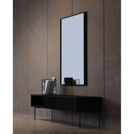 Miroir Rectangulaire Métal Noir 118 cm