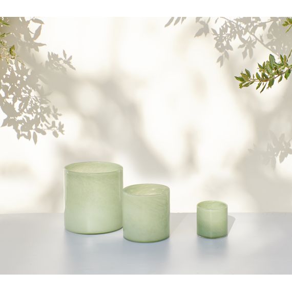 Photophore En verre Vert 10 cm