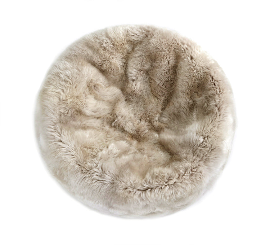 Pouf en peau de mouton XL