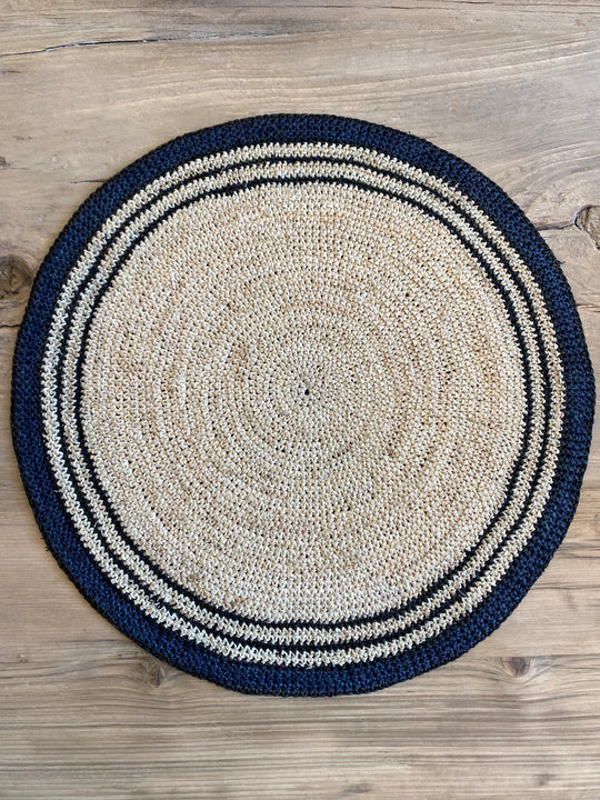 Set de Table Rond Tricolore Bleu Marine