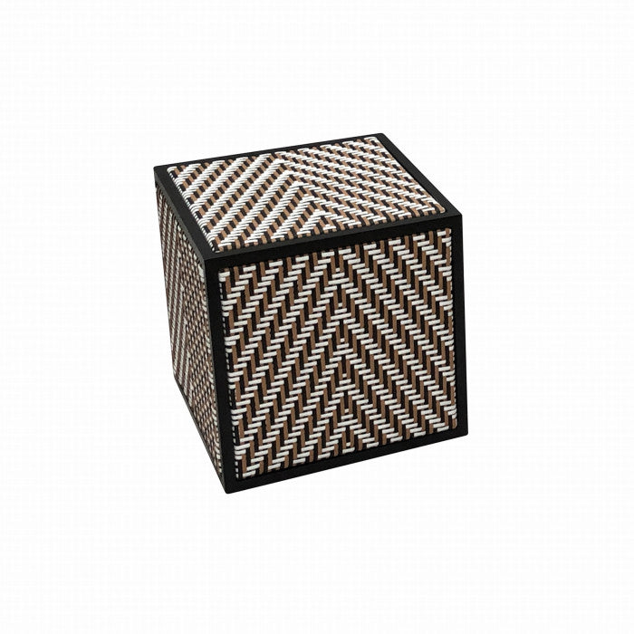 Table Cube H45 Outdoor Archipel Naturel / Blanc / Noir